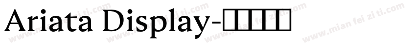 Ariata Display字体转换